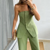 Casual fashion suit button temperament tube top suit pants 3
