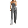 Casual fashion suit button temperament tube top suit pants 3