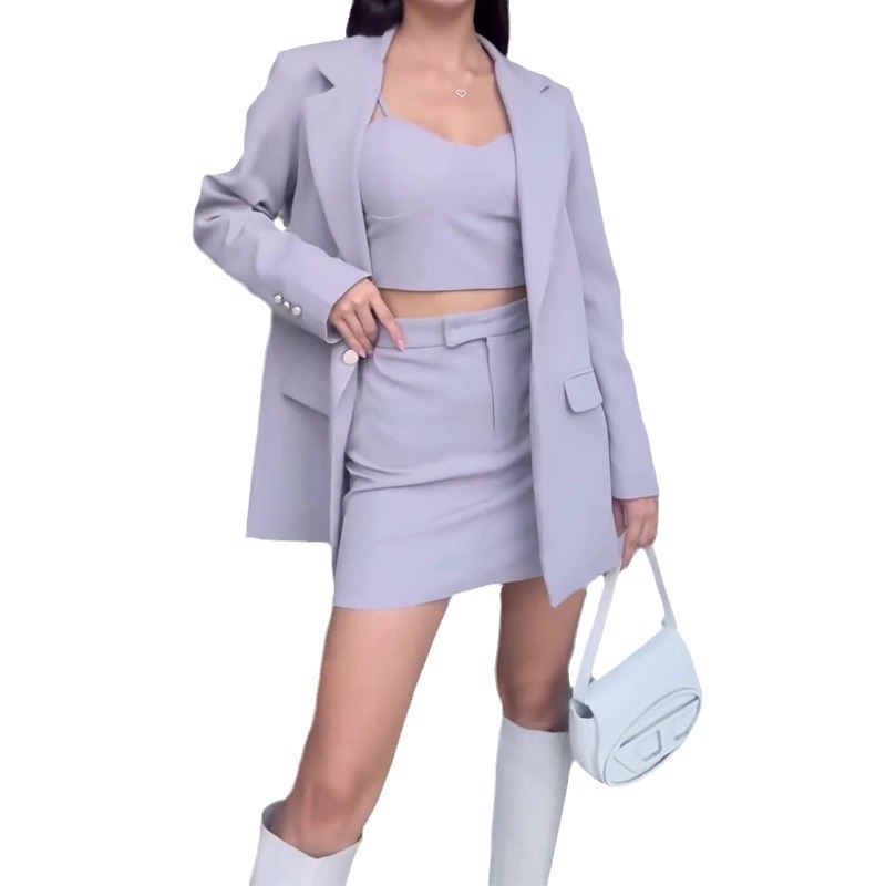 Fashion lapel elegant commuter suit skirt suit 18
