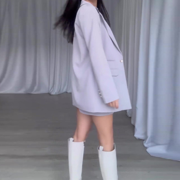 Fashion lapel elegant commuter suit skirt suit 18