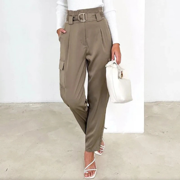 Fashion Polo Neck Slim Fit Casual Harem Suit Pants Set 12