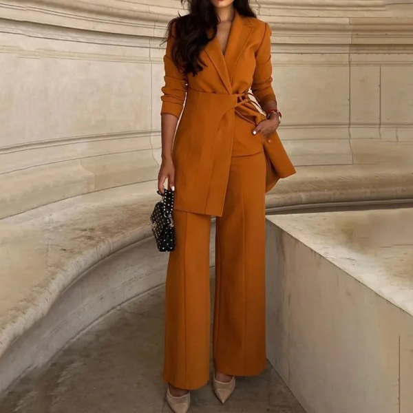 Solid color temperament waist fashion high-end belt set 17