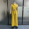 Temperament workwear vest lace-up wide-leg pants suit 32