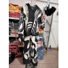 Graffiti casual temperament print loose wide-leg pants suit 35