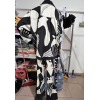 Graffiti casual temperament print loose wide-leg pants suit 35