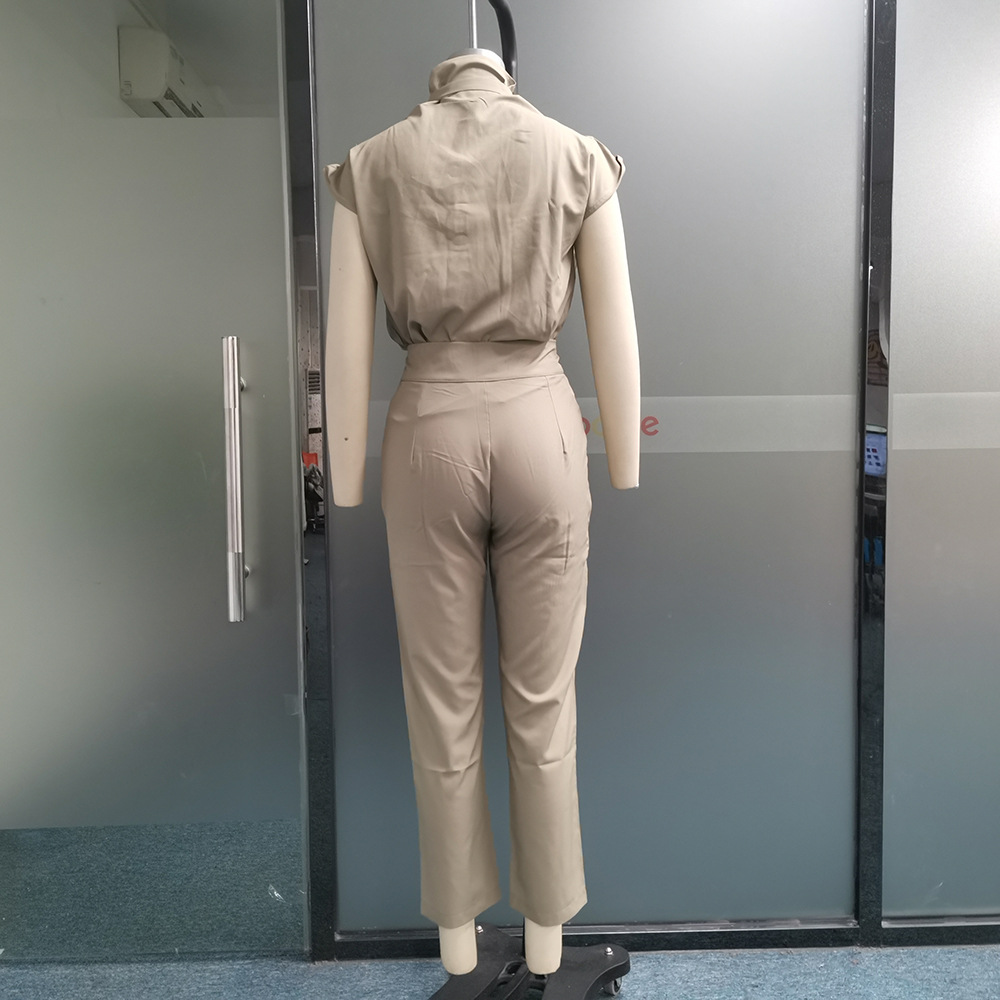 Personalized shoulder strap slim waist belt decoration pants suit 36