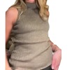 Women's round neck solid color backless knitted vest 51