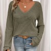 Fashion hollow V-neck sexy backless knitted women's top 56